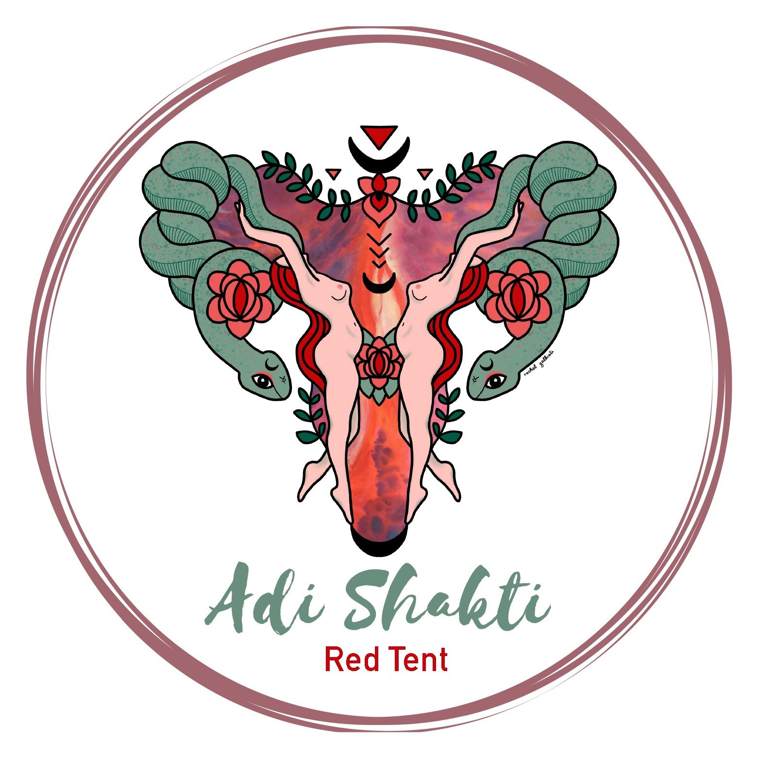 Adi shakti red tent logo